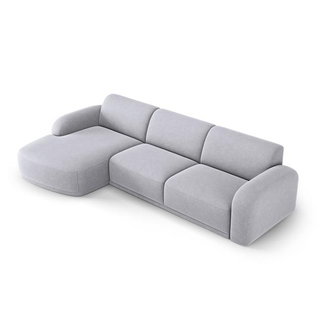 Ecksofa Neubert Ebern Designs Polsterfarbe: Hellgrau, Ausrichtung: Links ausgerichtet on Productcaster.