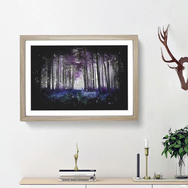 Path Through A Purple Forest - Single Picture Frame Print on MDF East Urban Home Size: 33cm H x 45cm W x 2cm D, Frame Option: Oak Framed on Productcaster.