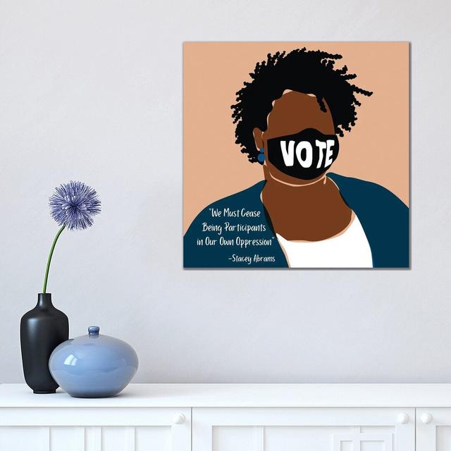 Stacey Abrams - Graphic Art Print on Canvas Ebern Designs Size: 45.72cm H x 45.72cm W x 3.81cm D, Format: Wrapped Canvas on Productcaster.