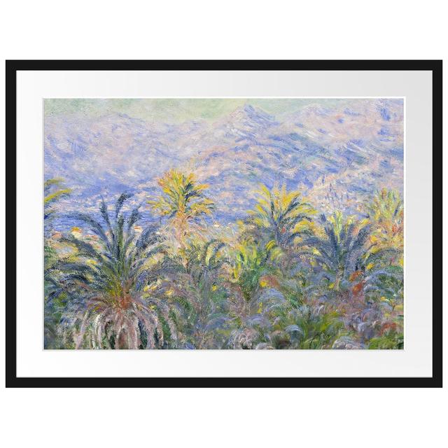 Gerahmter Kunstdruck Palm Trees in Bordighera von Claude Monet Union Rustic Maße: 60 cm H x 80 cm B x 2,5 cm T on Productcaster.