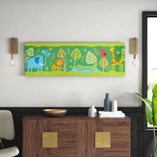 Zoo Animals - Wrapped Canvas Graphic Art Print East Urban Home Size: 120cm L x 40cm W on Productcaster.