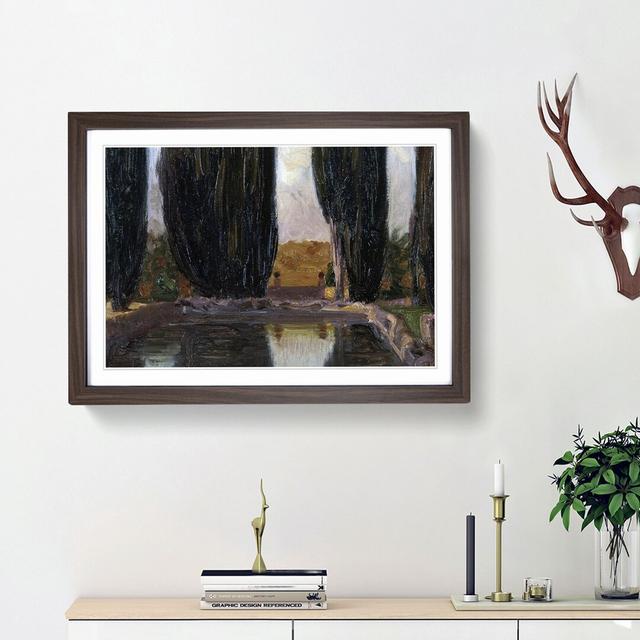 Cypresses by Fujishima Takeji - Picture Frame Painting Print East Urban Home Frame Option: Walnut Framed, Size: 48cm H x 65cm W x 2cm D on Productcaster.