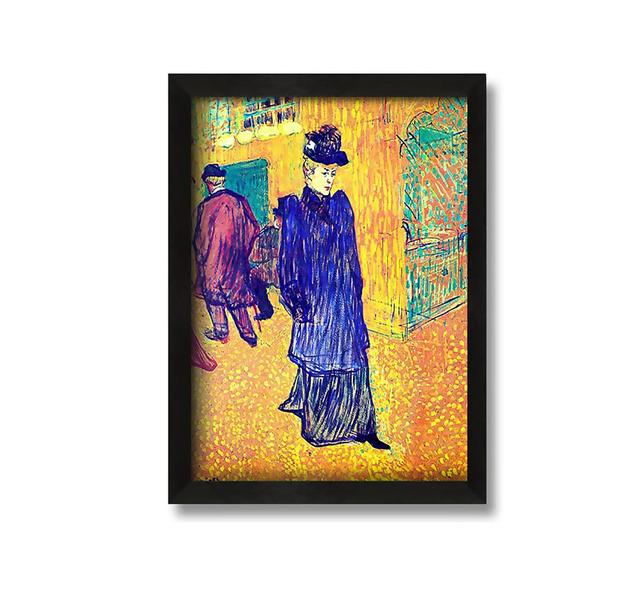 Jane Avril Leaves the Cabaret by Henri de Toulouse-Lautrec - Picture Frame Painting on Canvas Ophelia & Co. Size: 84cm H x 60cm W x 10cm D on Productcaster.