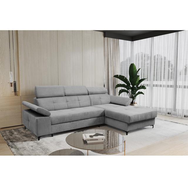 Ecksofa Jaffrey mit Bettfunktion Fairmont Park Farbe der Polsterung: Grau on Productcaster.