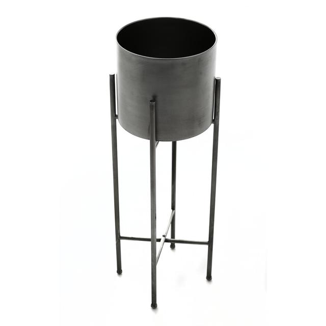 Elno Metal Pot Planter (Set of 2) Ebern Designs on Productcaster.