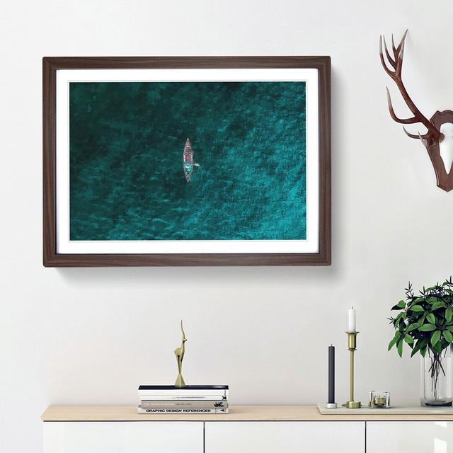 High Above the Boat - Picture Frame Painting Print East Urban Home Size: 24cm H x 33cm W x 2cm D, Frame Option: Walnut Framed on Productcaster.