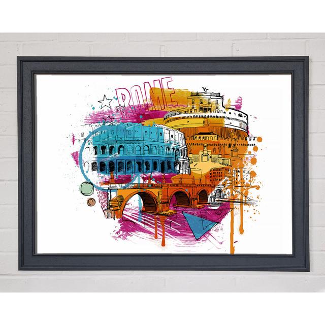 Rainbow City ClassicLiving Size: 42cm H x 59.7cm W x 1.5cm D, Format: Grey Framed Paper on Productcaster.