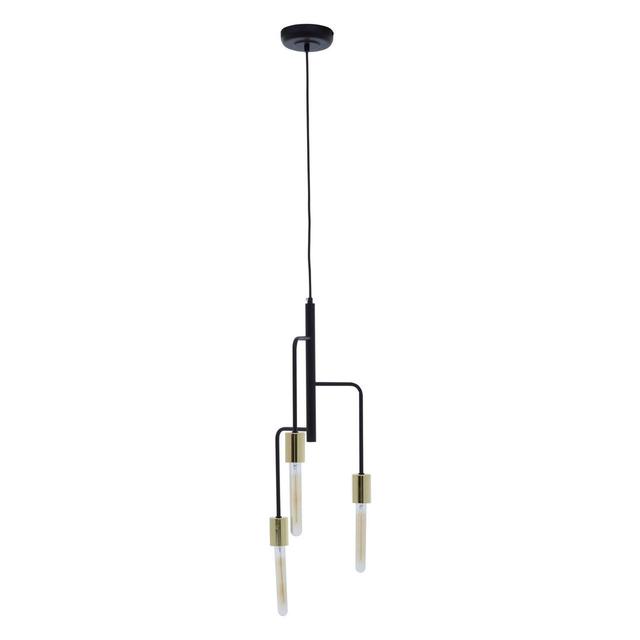 Bowley 3 - Light Bulb Tiered Pendant Fairmont Park Finish: Gold/Black on Productcaster.