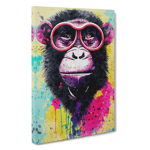 Monkey Paint Splash No.2 Happy Larry Size: 76cm H x 50cm W x 3cm D on Productcaster.