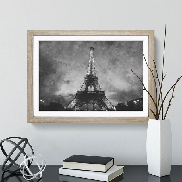 Eiffel Tower Vol.3 - Picture Frame Graphic Art East Urban Home Frame Option: Oak Framed, Size: 48cm H x 65cm W x 2cm D on Productcaster.