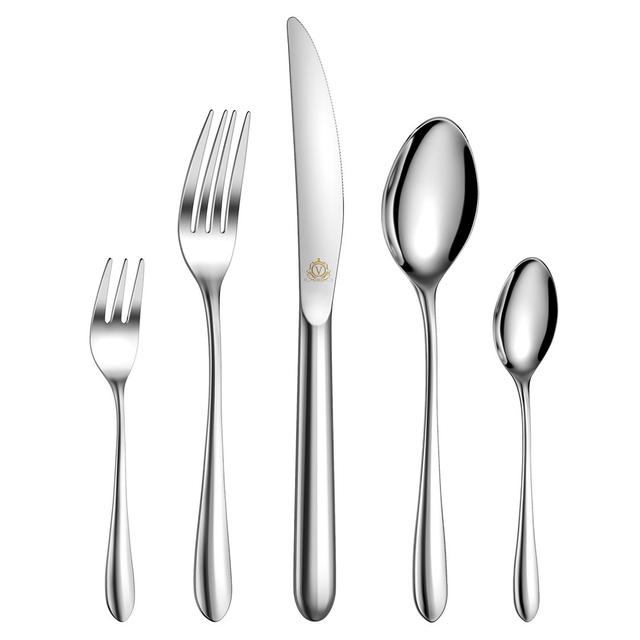 Vcswc 60 Piece 18/10 Stainless Steel Cutlery Set, Service for 12 (Set of 60) Blue Elephant Colour: Silver on Productcaster.