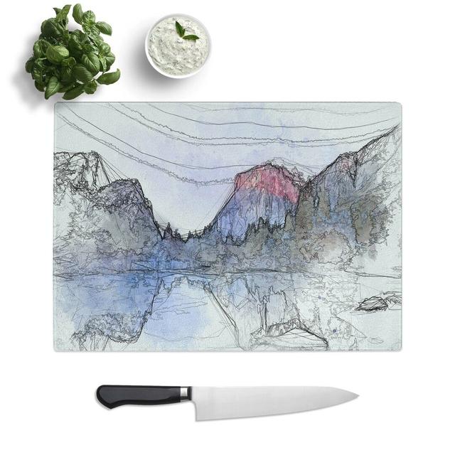 Glass Lake in Yosemite National Park in Abstract Chopping Board East Urban Home Size: 28.5 cm W x 20 cm L on Productcaster.