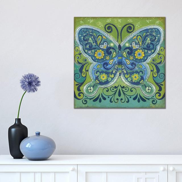 Butterfly Mosaic - Wrapped Canvas Print Latitude Vive Size: 45.72cm H x 45.72cm W x 1.9cm D on Productcaster.