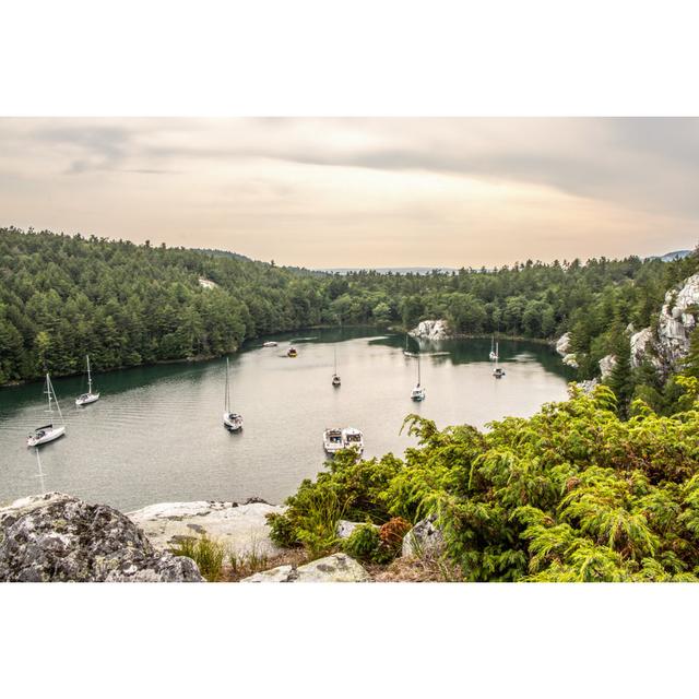 Boats at Anchor in Covered Portage - Wrapped Canvas Photograph 17 Stories Size: 51cm H x 76cm W on Productcaster.