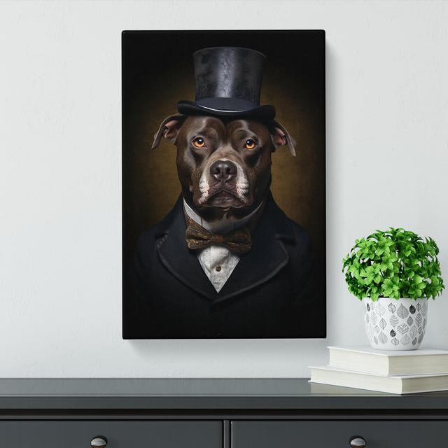 Staffordshire Bull Terrier Gothic - Print Marlow Home Co. Size: 60cm H x 40cm W x 3cm D on Productcaster.