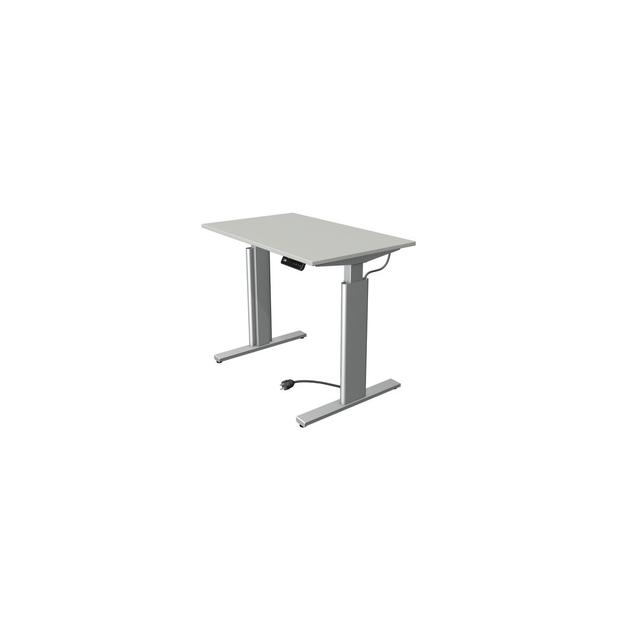 Thaler Height Adjustable Standing Desk Ebern Designs Top Colour: Light Grey, Size: 120cm H x 100cm W x 60cm D on Productcaster.