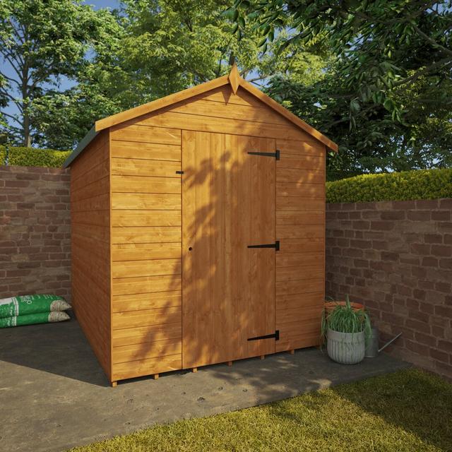 Tiger 6 ft. W x 6 ft. D Shiplap Apex Wooden Shed Tiger Sheds on Productcaster.