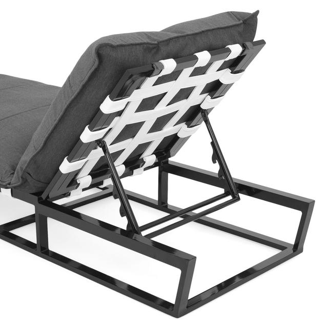 Hendri 84Cm Long Reclining Single Sun Lounger with Cushions 17 Stories on Productcaster.