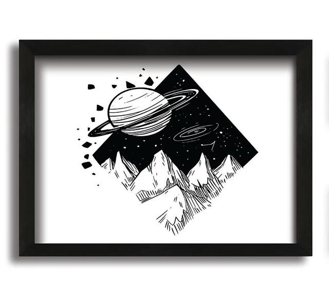 The Diamond Planet Void Union Rustic Size: 21cm H x 30cm W x 10cm D, Format: Black Framed Canvas on Productcaster.