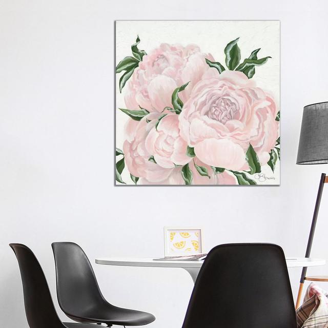 Flowers - Wrapped Canvas Painting ClassicLiving Size: 93.98cm H x 93.98cm W x 3.81cm D on Productcaster.