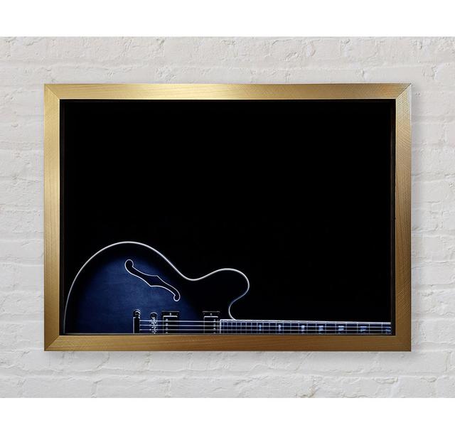 Guitar Electric Blues - Single Picture Frame Print Brayden Studio Size: 59.7cm H x 84.1cm W x 3.4cm D, Format: Silver Framed Paper on Productcaster.