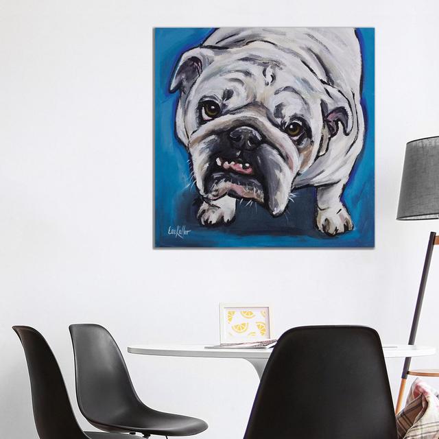 English Bull - Skid by Hippie Hound Studios - Wrapped Canvas Print ClassicLiving Size: 93.98cm H x 93.98cm W x 1.91cm D on Productcaster.