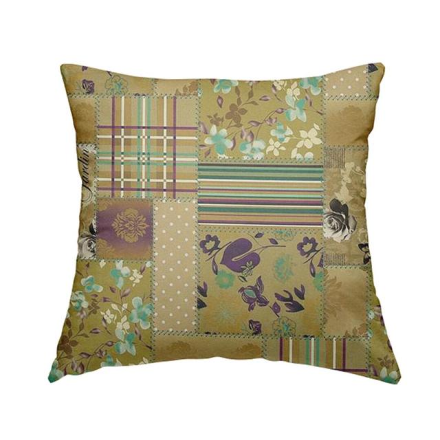 Verdugo Patchwork Square Throw Cushion Brambly Cottage Size: 55 x 55 cm on Productcaster.