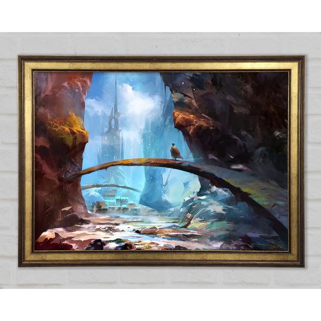 The Curved Bridge In The Mountains - Single Picture Frame Art Prints Alpen Home Size: 21.1cm H x 29.7cm W 1.5cm D on Productcaster.