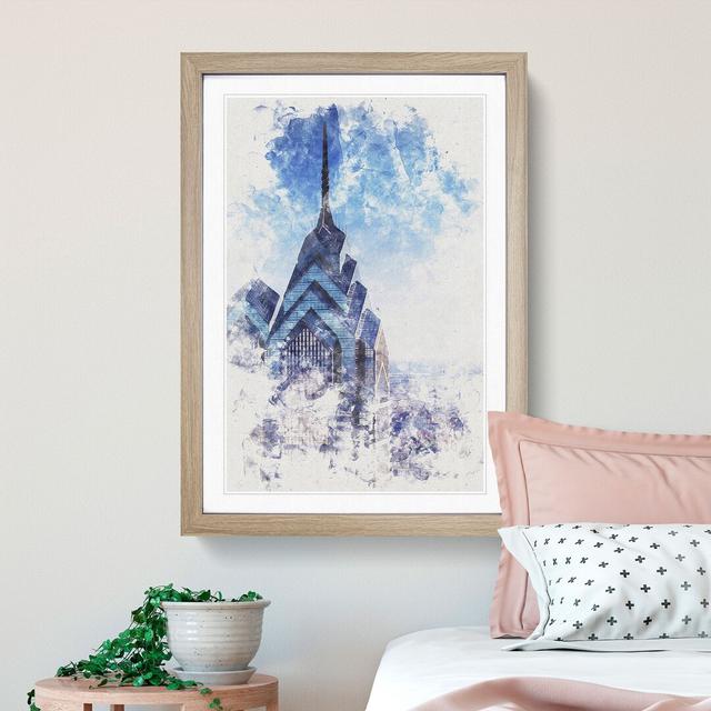 One Liberty Place in Philadelphia - Picture Frame Painting Print East Urban Home Frame Option: Oak Framed, Size: 87cm H x 62cm W x 2cm D on Productcaster.