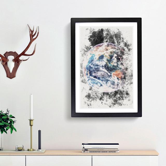 Planet Earth - Picture Frame Painting Print East Urban Home Frame Option: Black Framed, Size: 87cm H x 62cm W x 2cm D on Productcaster.