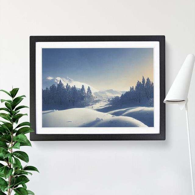 Winter Forest Landscape Vol.8 - Picture Frame Graphic Art Alpen Home Frame Colour: Black, Size: 25cm H x 34cm W x 2cm D on Productcaster.