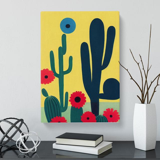 CAN-V0523-343X Cactus Cacti Vol.3 - Wrapped Canvas Print Natur Pur Size: 76cm H x 50cm W x 3cm D on Productcaster.