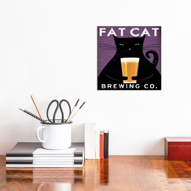 Fat Cat Brewing Co. by Ryan Fowler - Wrapped Canvas Painting iCanvas Size: 30.48cm H x 30.48cm W x 1.91cm D on Productcaster.