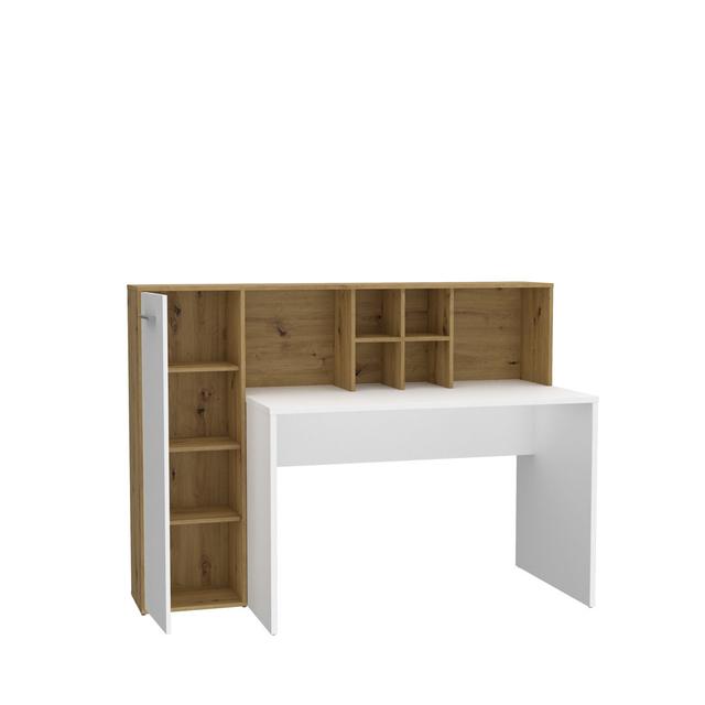 Simental 158Cm W Rectangular Writing Desk Wade Logan Frame Colour: Sonoma Oak on Productcaster.