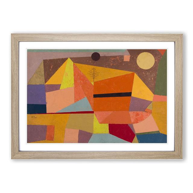 Joyful Mountain Landscape by Paul Klee - Picture Frame Painting East Urban Home Size: 48cm H x 65cm W x 2cm D, Frame Option: Oak Framed on Productcaster.