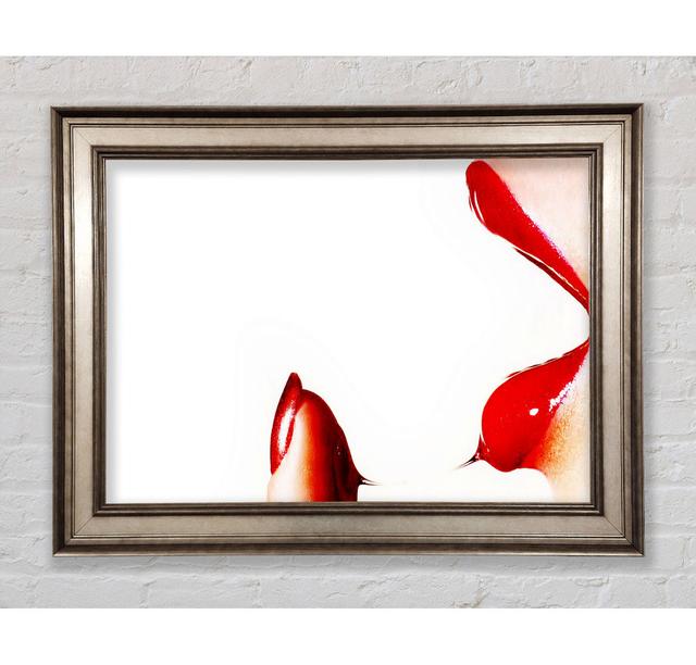 Red Gloss Lips - Single Picture Frame Art Prints Bright Star Size: 42cm H x 59.7cm W x 8cm D on Productcaster.