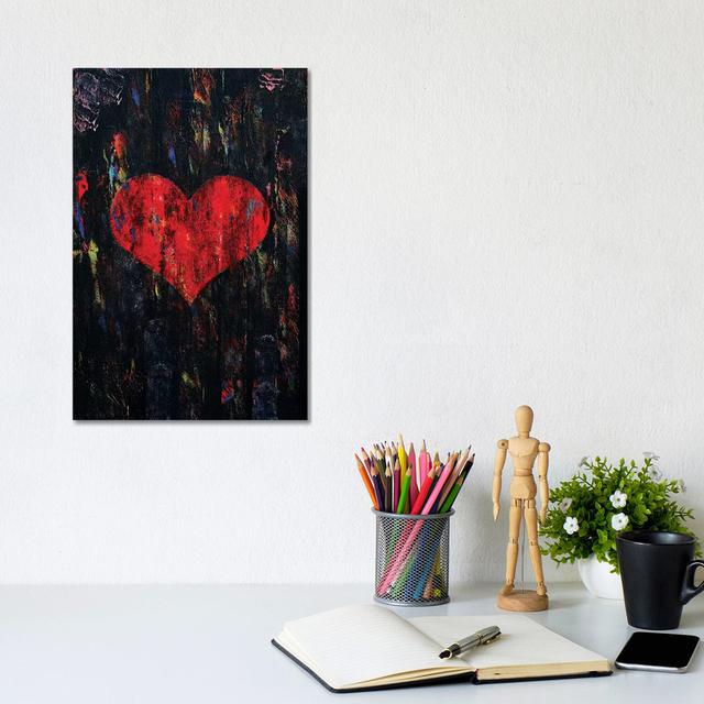 Red Heart by Michael Creese - Wrapped Canvas Gallery-Wrapped Canvas Giclée Borough Wharf Size: 30.48cm H x 20.32cm W x 1.91cm D on Productcaster.