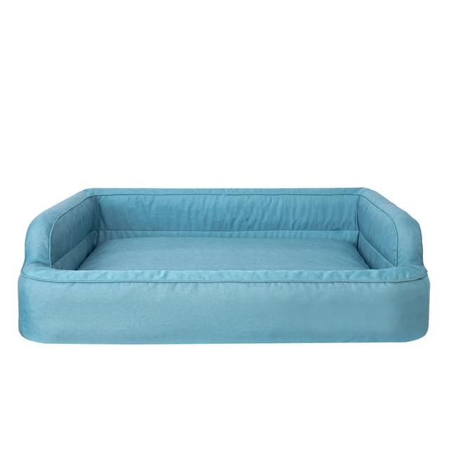 Hinson Bolster Cushion Archie & Oscar Colour: Blue, Size: 30cm H x 117cm W x 79cm D on Productcaster.