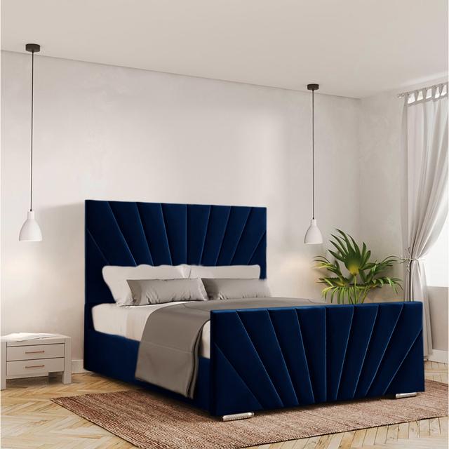 Pendergrast Upholstered Bed Fairmont Park Size: Super King (6'), Colour: Parliament on Productcaster.