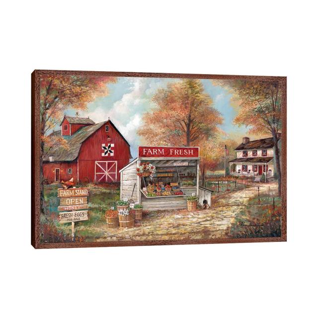 Leinwandbild Farm Fresh von Ruane Manning East Urban Home Größe: 66,04 cm H x 101,6 cm B x 3,81 cm T, Format: Klassischer Schattenfugenrahmen aus Holz on Productcaster.