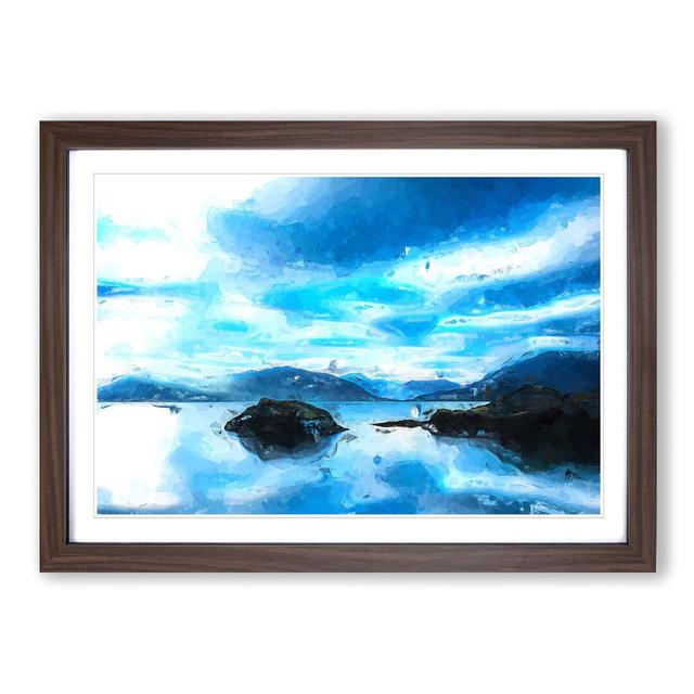 View of Glencoe in Scotland in Abstract - Picture Frame Graphic Art Print on MDF East Urban Home Frame Option: Walnut, Size: 50cm H x 76cm W x 2cm D on Productcaster.