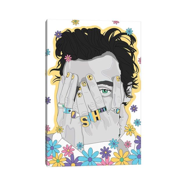 Harry Styles by Sammy Gorin - Print on Canvas Ebern Designs Format: Wrapped Canvas, Size: 101.6cm H x 66.04cm W x 1.91cm D on Productcaster.