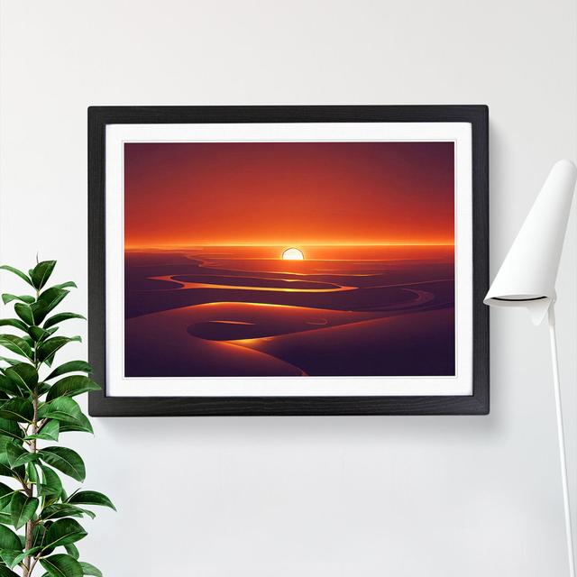 Beaming Sunset - Single Picture Frame Print Brayden Studio Format: Black, Size: 34cm H x 46cm W x 2cm D on Productcaster.