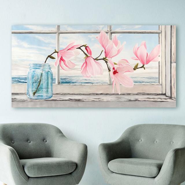 Leinwandbild Window: Magnolia von Remy Dellal Haus am Meer Größe: 60 cm H x 120 cm B x 4 cm T on Productcaster.