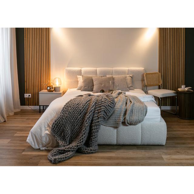 Bett Monserath, 140 x 200 cm Ebern Designs Farbe: Hellbeige on Productcaster.