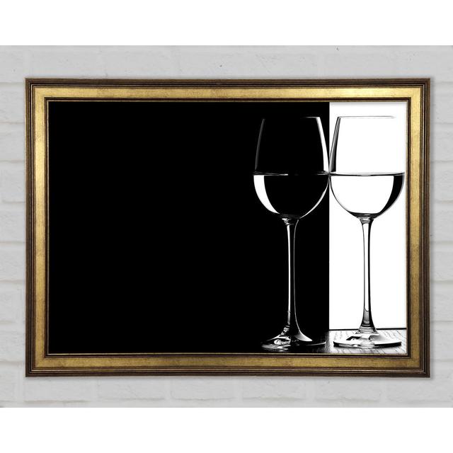 Black And White Glasses - Single Picture Frame Art Prints Ebern Designs Size: 21cm H x 29.7cm W x 1.5cm D on Productcaster.