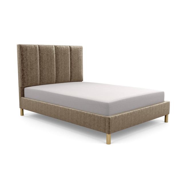 Middletown Upholstered Bed Frame Brayden Studio Upholstery Material: Crushed Velvet, Size: Super King (6'), Upholstery Colour: Truffle on Productcaster.