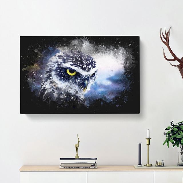 Owl in Nepal - Wrapped Canvas Painting Print East Urban Home Size: 40cm H x 60cm W x 3cm D on Productcaster.