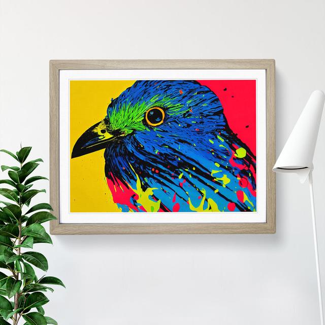 Bird Splash Vol.6 Abstract - Picture Frame Graphic Art ClassicLiving Size: 46cm H x 64cm W x 2cm D, Format: Oak on Productcaster.