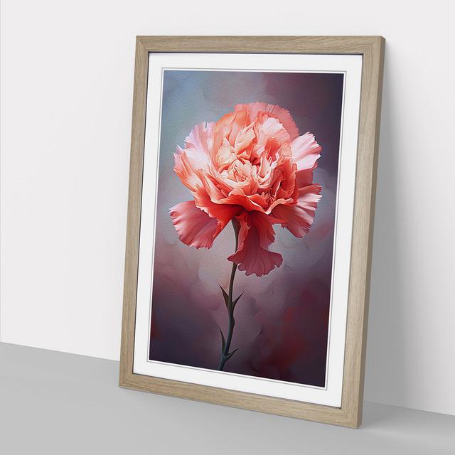 Carnation Flower Digital No.2 - Print Marlow Home Co. Format: Oak, Size: 34cm H x 25cm W x 2cm D on Productcaster.